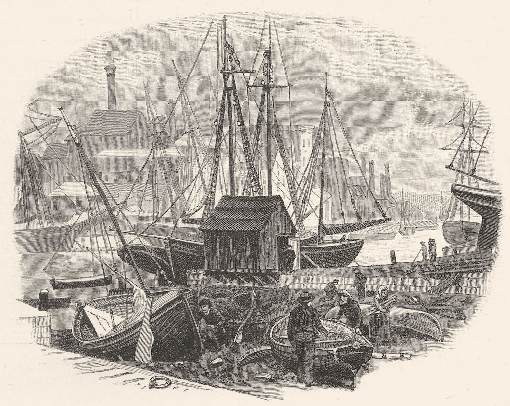 DORSET. Poole Harbour 1901 old antique vintage print picture